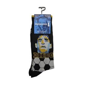 NEW PERRI’S SOCKS men's diego maradona crew socks in black multi